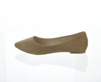 WOMAN'S SHOES TAUPE SUEDE FLATS ANGIE-53
