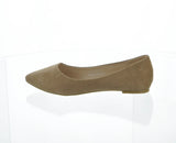WOMAN'S SHOES TAUPE SUEDE FLATS ANGIE-53