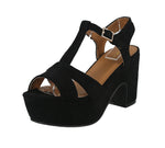 WOMAN'S SHOES BLACK SUEDE HEELS ANISSA-01