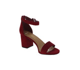 WOMEN'S SHOES RED SUEDE HEELS CAKE