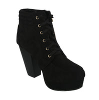 WOMAN'S SHOES BLACK SUEDE BOOTIES CAMILLE-88