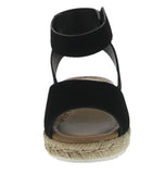 BABY'S SHOES BLACK NUB WEDGE SANDAL CANDIDE-1A