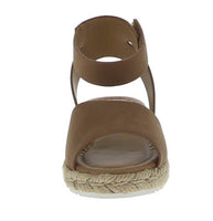 BABY'S SHOES TAN NUB WEDGE SANDAL CANDIDE-1A