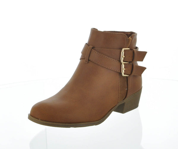 WOMAN'S SHOES TAN PU BOOTIES CHASE-1