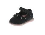 BABY'S SHOES BLACK PU/LEATHER FLATS CUTY-22