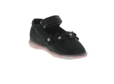BABY'S SHOES BLACK PU/LEATHER FLATS CUTY-22