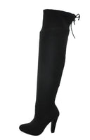 WOMAN'S SHOES BLACK SUEDE BOOTS DASIA-H1