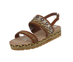 WOMAN'S SHOES TAN PU LEATHER SANDALS ERIN-14