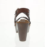 WOMAN'S SHOES TAN PU LEATHER HEELS FERRY-3
