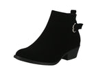 WOMAN'S SHOES BLACK SUEDE BOOTIES HEBE-6