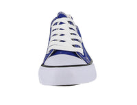 KID'S SHOES ROYAL BLUE FABRIC TENNIS SNEAKERS M-4819K