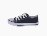 KID'S SHOES NAVY FABRIC TENNIS SNEAKERS HM-48183K