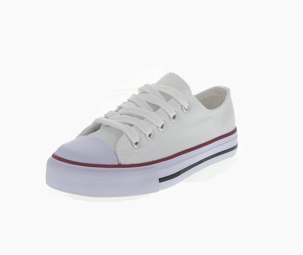 KID'S SHOES WHITE/RED TENNIS SNEAKERS YB-49884K