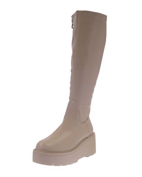 WOMAN'S SHOES IVORY PU BOOTS JAZZ-8