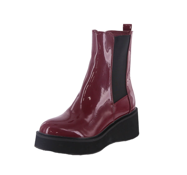 WOMAN'S SHOES WINE PAT BOOTIES KANE-28