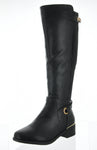 WOMAN'S SHOES BLACK PU BOOTS KENDALL-8