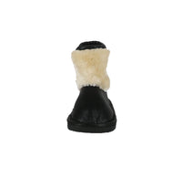 BABY'S SHOES BLACK GLITTER BOOTS LISA-11F