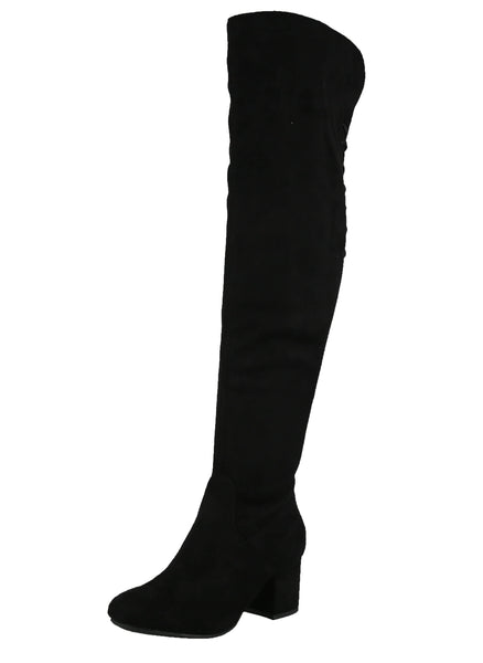 WOMAN'S SHOES BLACK SUEDE BOOTS LUCY-22