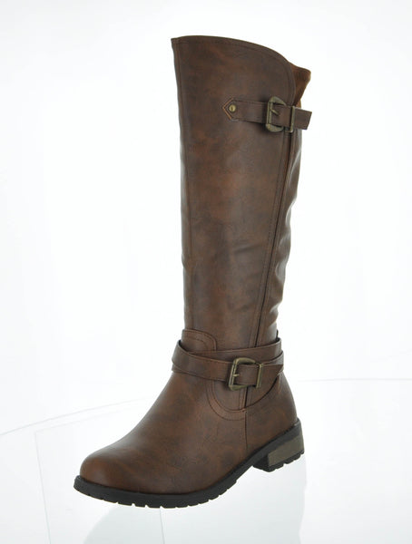 WOMAN'S SHOES BROWN PU BOOTS MANGO-24