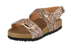 KID'S SHOES ROSE GOLD GLITTER SANDALS MARS-1A
