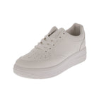 WOMAN'S SHOES WHITE PU LEATHER TENNIS NELSON-5