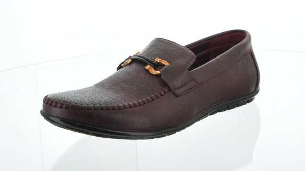 MEN'S SHOES WINE PU MOCCASINS OH1802-1