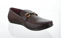 MEN'S SHOES WINE PU MOCCASINS OH1802-1