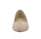 WOMAN'S SHOES CHAMPAGNE GLITTER MESH FLATS PHASE-21