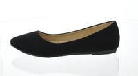 WOMAN'S SHOES BLACK SUEDE FLATS PHASE-7