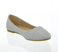 WOMAN'S SHOES MESH SILVER FLATS PHASE-7