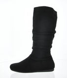 WOMAN'S SHOES BLACK SUEDE BOOTS SELENA-23