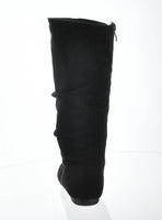 WOMAN'S SHOES BLACK SUEDE BOOTS SELENA-23