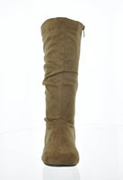 WOMAN'S SHOES TAUPE SUEDE BOOTS SELENA-23