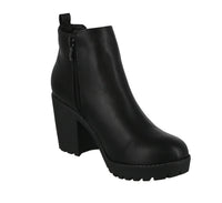 WOMAN'S SHOES BLACK PU BOOTIES SKITTLE-77