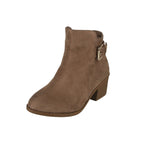 KID'S SHOES TAUPE SUEDE BOOTIES SPOT-73K