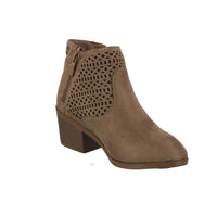 KID'S SHOES TAUPE SUEDE BOOTIES SPOT-78K