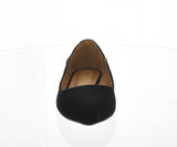 WOMAN'S SHOES BLACK SUEDE FLATS SWIRL-143