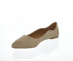 WOMANS SHOES TAUPE SUEDE FLATS  SWIRL-143