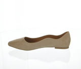 WOMANS SHOES TAUPE SUEDE FLATS  SWIRL-143