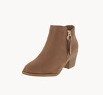 WOMAN'S SHOES TAUPE SUEDE BOOTIES ZANDRA-26