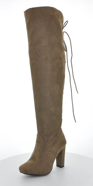 WOMAN'S SHOES DK TAUPE SUEDE BOOTS ZOLA-22