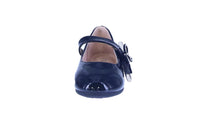 KID'S SHOES BLACK PAT FLATS ADORABLE-26KA