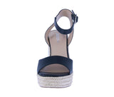 WOMAN'S SHOES BLACK PU LEATHER WEDGE AIKEN