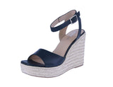 WOMAN'S SHOES BLACK PU LEATHER WEDGE AIKEN