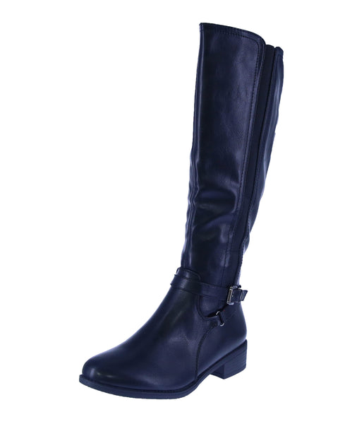 WOMAN'S SHOES BLACK PU BOOTS ALANA-8