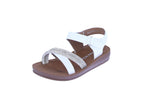 BABY'S SHOES WHITE PU/RHINESTONE SANDAL ALBANY-1A