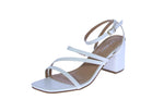 WOMAN'S SHOES WHITE PU LEATHER HEELS ALI-6