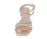 WOMAN'S SHOES GOLD MET/GLITTER HEELS ALLISON-1