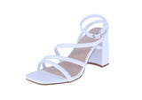 WOMAN'S SHOES WHITE PU LEATHER HEELS ALLISON-5