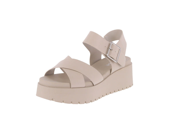 WOMAN'S SHOES BONE PU WEDGE SANDAL ALYSSA